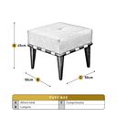 Ver imagem 4 de Conjunto - 2 Puffs Banqueta Noé Luxo Castellar Móbile Linho Terracota