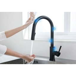 Torneira Cozinha Gourmet Misturador Sensor Toque 6804p Preta Luuk Young - 4