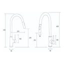 Ver mais imagens de Torneira Cozinha Gourmet Misturador Sensor Toque 6804p Preta Luuk Young