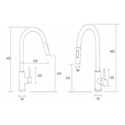 Torneira Cozinha Gourmet Misturador Sensor Toque 6804p Preta Luuk Young - 8