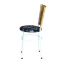 Ver imagem 5 de 2 Cadeiras para Mesa Branca Hawai Palha Assento Floral:floral Preto