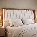 Ver imagem 2 de Cabeceira Cama Box Queen Estofada com Led 160cm Moan P05 Couríssimo Whisky Bouclê Cru - Lyam Decor
