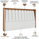 Ver imagem 4 de Cabeceira Cama Box Queen Estofada com Led 160cm Moan P05 Couríssimo Whisky Bouclê Cru - Lyam Decor