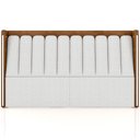 Ver imagem 5 de Cabeceira Cama Box Queen Estofada com LED 160cm Moan P05 Couríssimo Whisky Bouclê Cru - Lyam Decor