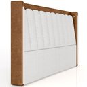 Ver imagem 6 de Cabeceira Cama Box Queen Estofada com LED 160cm Moan P05 Couríssimo Whisky Bouclê Cru - Lyam Decor