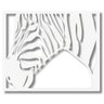 Quadro de Parede Zebra em Mdf Branco - 1