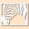 Quadro de Parede Zebra em Mdf Branco - 3
