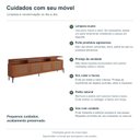 Ver imagem 6 de Rack Bend 220 cm Porta Sextavada Incolar Cedro com Pé Preto