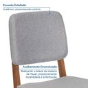 Ver imagem 4 de Kit 2 Cadeiras Madeira Maciça Estofada Linho Miriti CabeCasa MadeiraOriginals Cinza/Caramelo