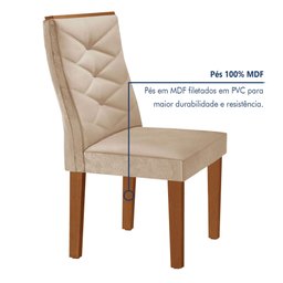 Conjunto Mesa Redonda com Vidro e 6 Cadeiras Tampo 120cmx120cm Barcelona Yescasa - 5