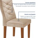 Ver imagem 7 de Conjunto Mesa Redonda com Vidro e 6 Cadeiras Tampo 120CMX120CM Barcelona Yescasa