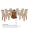 Conjunto Mesa Redonda com Vidro e 6 Cadeiras Tampo 120cmx120cm Barcelona Yescasa - 8