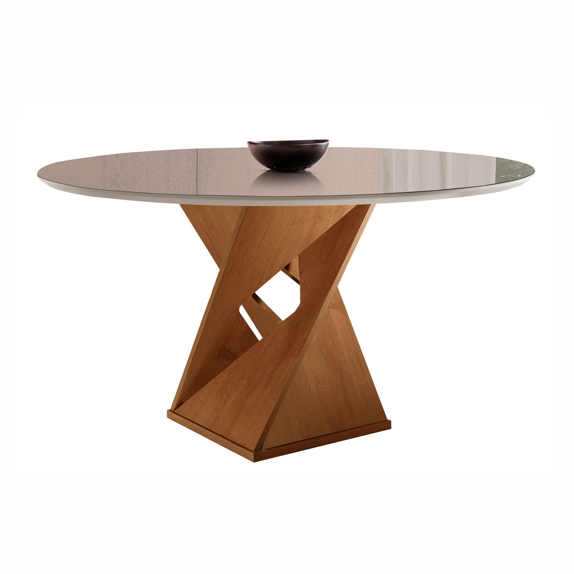 Conjunto Mesa Redonda com Vidro e 6 Cadeiras Tampo 120cmx120cm Barcelona Yescasa - 11