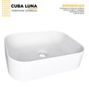 Ver imagem 4 de Cuba de Apoio para Banheiro em Mármore Sintético Luna