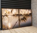 Ver imagem 2 de Quadros Decorativos Canvas Paisagem Dourada Pampa 100x80cm Moldura Flutuante