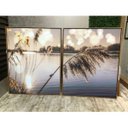 Ver imagem 6 de Quadros Decorativos Canvas Paisagem Dourada Pampa 100x80cm Moldura Flutuante