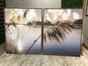 Ver imagem 3 de Quadros Decorativos Canvas Paisagem Dourada Pampa 100x80cm Moldura Flutuante