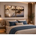Ver imagem 4 de Quadros Decorativos Canvas Paisagem Dourada Pampa 100x80cm Moldura Flutuante