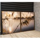 Ver imagem 5 de Quadros Decorativos Canvas Paisagem Dourada Pampa 100x80cm Moldura Flutuante