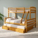 Ver imagem 1 de Cama Treliche Casal Casal Madeira Maciça 3 Gavetas:Mel