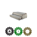 Ver imagem 5 de Bicama Box Solteiro Linho Bege 88x188 com Dois Colchões Airtech Molas Ensacadas Ortobom