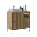 Ver imagem 3 de Gabinete de Banheiro 80cm com Cuba e Armário Ref 821 Cewal - Itapuã/thassos