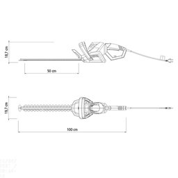 Podador de Cerca-viva Elétrico Pe50 com Navalha de 500 Mm de Comprimento 600 W 220 V - 4