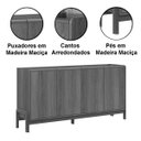Ver imagem 3 de Aparador Buffet para Sala Grande 4 Portas Elisa Jequitiba