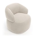 Ver imagem 5 de Kit Poltrona Giratória e Sofá Orgânico Living Glee 03 Lugares 170cm Veludo Bege - Desk Design