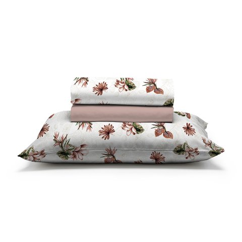 Jogo de Cama Solteiro 180 Fios Fiori - Yasmin (7816)