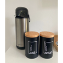 Ver mais imagens de Kit 2 Pote Grande Porta Mantimento Organizador Café e Açucar:PRETOF0966