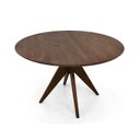 Ver imagem 4 de Mesa de Jantar Redonda em Madeira Maciça Andria 120cm de Diâmetro:castanho Escuro