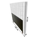 Ver imagem 2 de Cabeceira Estofada Paris 140 cm Para Cama Box Quarto Casal MV Estofados Sintético Branco