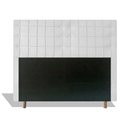Ver imagem 1 de Cabeceira Estofada Paris 140 cm Para Cama Box Quarto Casal MV Estofados Sintético Branco