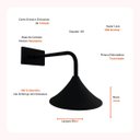 Ver imagem 2 de Luminária Arandela Chapeu Parede Externa Alumínio Premium:preto