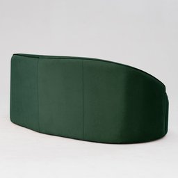Sofá Curvo Montserrat 210cm 03 Lugares Veludo Verde - CasaePoltrona - 9
