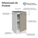 Ver imagem 3 de Balcão de Cozinha 40 cm 1 Porta Branco/Crema Vik Madesa