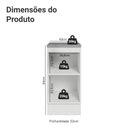 Ver imagem 2 de Balcão de Cozinha 40 cm 1 Porta Branco/Crema Vik Madesa