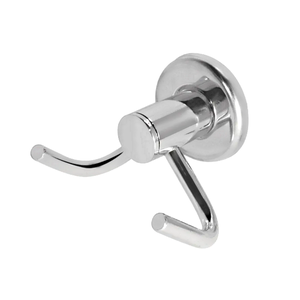 Gancho Cabide Duplo Banheiro Toalha Aço Inox Alumínio:Prateado