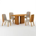 Ver imagem 6 de Conjunto Jantar 4 Cadeiras Maciça 1,35x90 Iza - Arbo Design