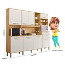 Ver imagem 3 de Armário de Cozinha Compacta 8 Portas 2 Gavetas Freijó e Off White Hortelã