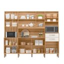 Ver imagem 4 de Armário de Cozinha Compacta 8 Portas 2 Gavetas Freijó e Off White Hortelã Branco/Cristal