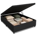 Ver imagem 1 de Cama Box c/Baú Casal para Quarto 1,38 Preto
