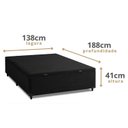 Ver imagem 3 de Cama Box c/Baú Casal para Quarto 1,38 Preto