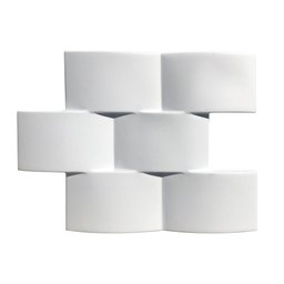 Forma 3D Gesso e Cimento ABS 1mm - Tijolinho Côncavo 36x23 cm - 3