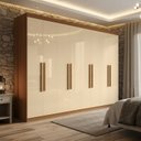 Ver imagem 1 de Guarda-Roupa Casal 8 Portas 4 Gavetas 100% MDF Bege Albert