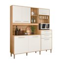 Ver imagem 2 de Armario de Cozinha 6 Portas 2 Gavetas Salsa Branco/Freijó/Off White Cristal