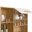 Ver imagem 5 de Armario de Cozinha 6 Portas 2 Gavetas Salsa Branco/Freijó/Off White Cristal