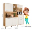 Ver imagem 4 de Armario de Cozinha 6 Portas 2 Gavetas Salsa Branco/Freijó/Off White Cristal