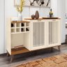 Buffet E Cristaleira Com Adega Lateral Nature/off White - 2